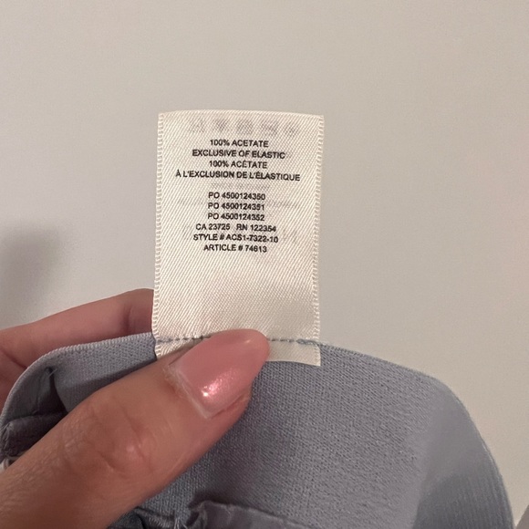 Babaton Mini Slip Skirt In Light Blue Pink Size 10 - Picture 4 of 5